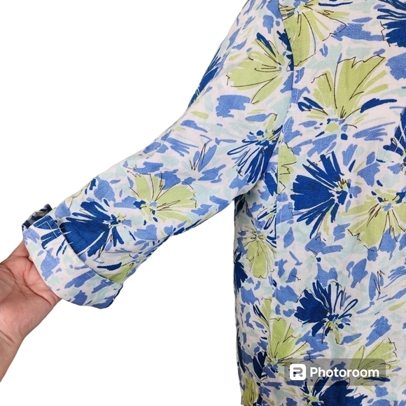 Kim Rogers 100% Linen Jacket, sz 1X - Picture 4 of 7